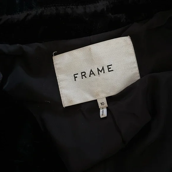 FRAME DENIM crushed velvet military style blazer - Picture 5 of 9